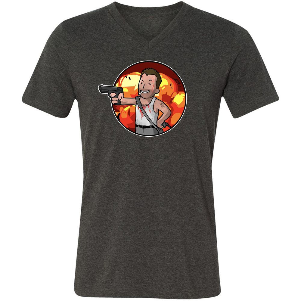 Unisex V-Neck T-Shirt - 2VNH7H7V - Dark Grey Heather - 8