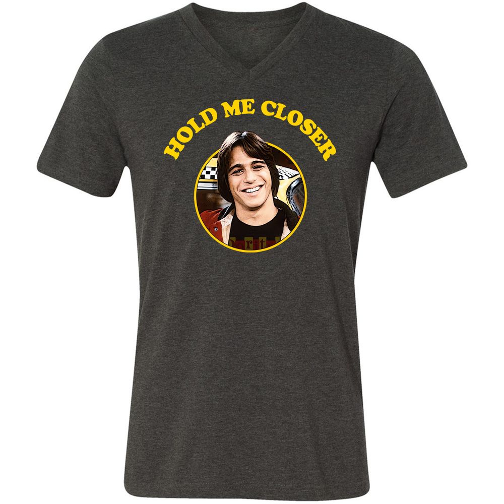 Unisex V-Neck T-Shirt - 4JC3JY5W - Dark Grey Heather - 8