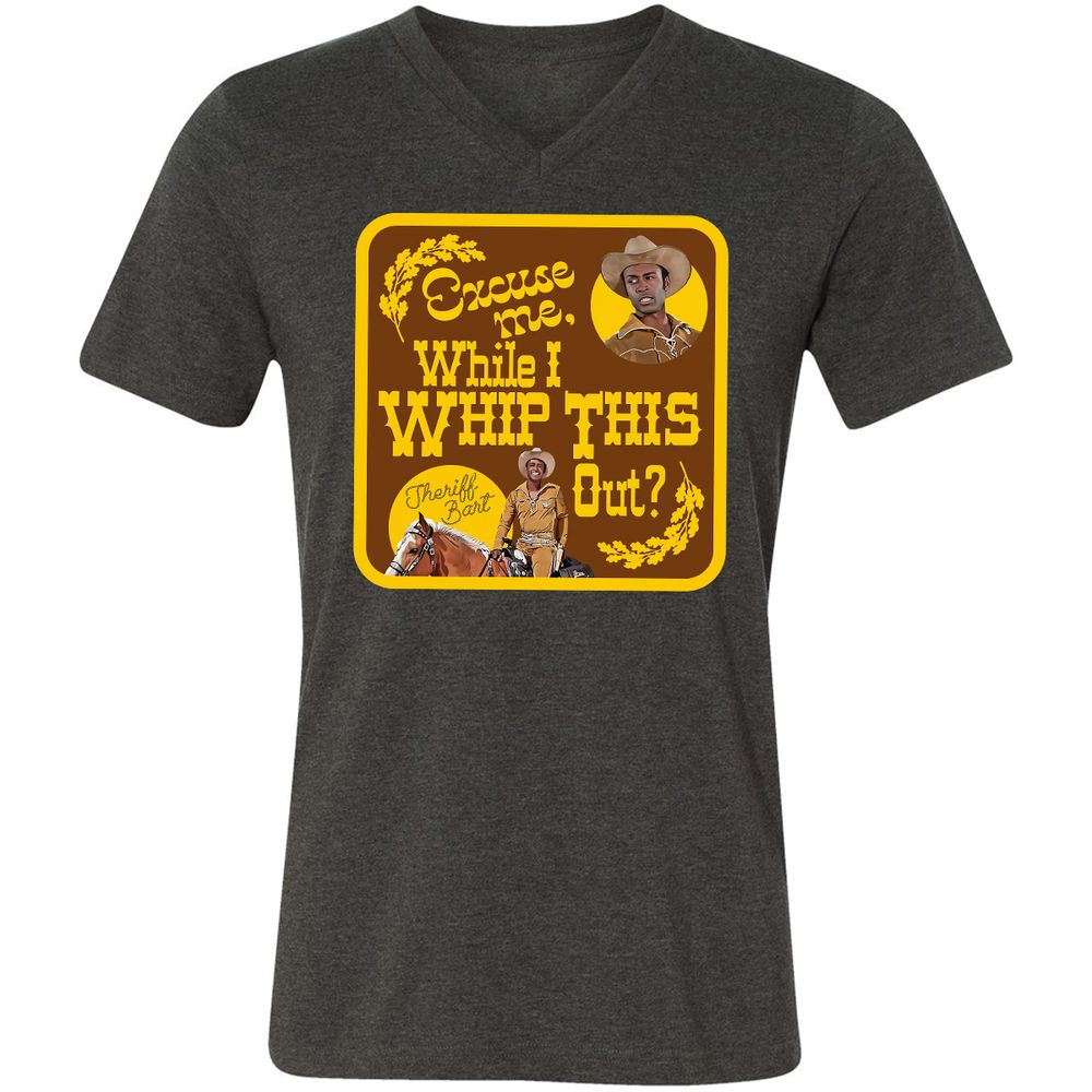 Unisex V-Neck T-Shirt - 3T2ERNYE - Dark Grey Heather - 8