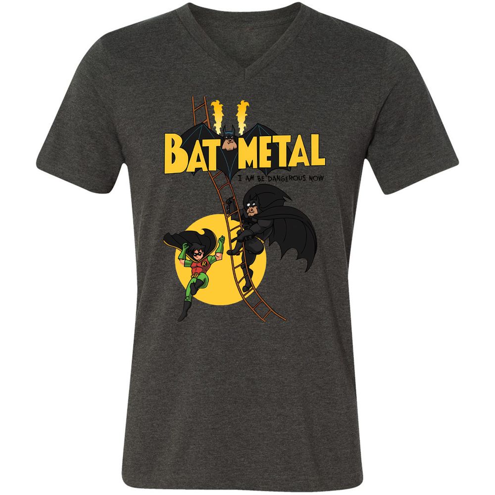 Unisex V-Neck T-Shirt - A15HXCUQ - Dark Grey Heather - 8