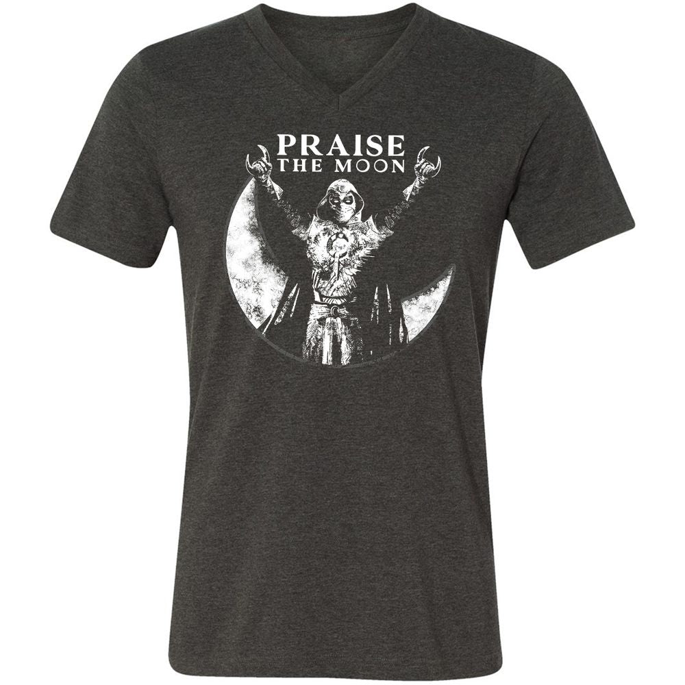 Unisex V-Neck T-Shirt - R1N1REXV - Dark Grey Heather - 8