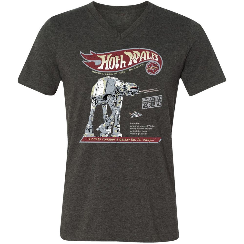 Unisex V-Neck T-Shirt - 6GH92EWL - Dark Grey Heather - 8