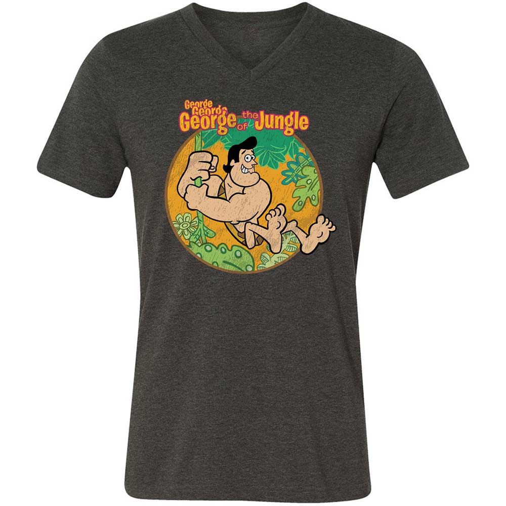 Unisex V-Neck T-Shirt - CK6KDF6D - Dark Grey Heather - 8