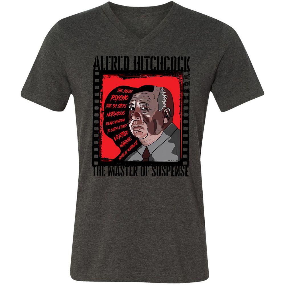 Unisex V-Neck T-Shirt - NMGQJT3H - Dark Grey Heather - 8