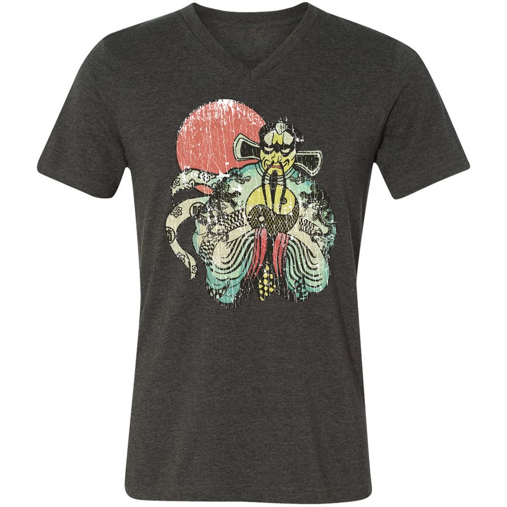 Unisex V-Neck T-Shirt - R569RVSG - Dark Grey Heather - 8