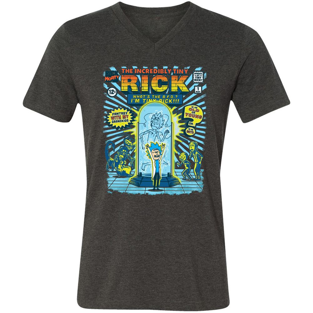 Unisex V-Neck T-Shirt - 9L8N3ESZ - Dark Grey Heather - 8
