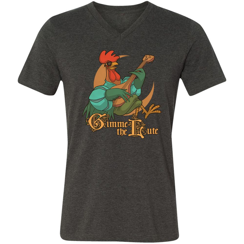 Unisex V-Neck T-Shirt - 6M3M9VZ9 - Dark Grey Heather - 8
