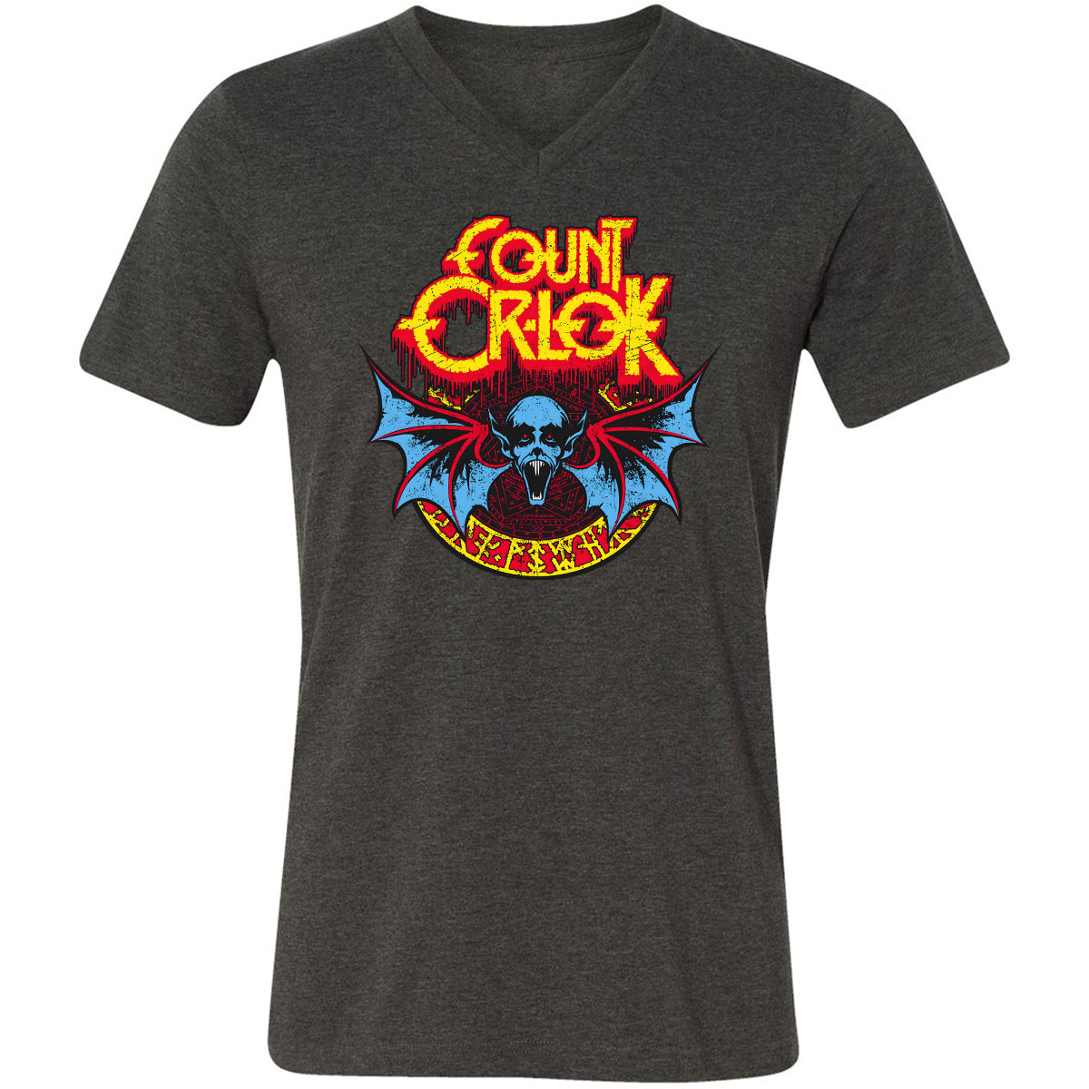 Unisex V-Neck T-Shirt - YWQ2NFPK - Dark Grey Heather - 8