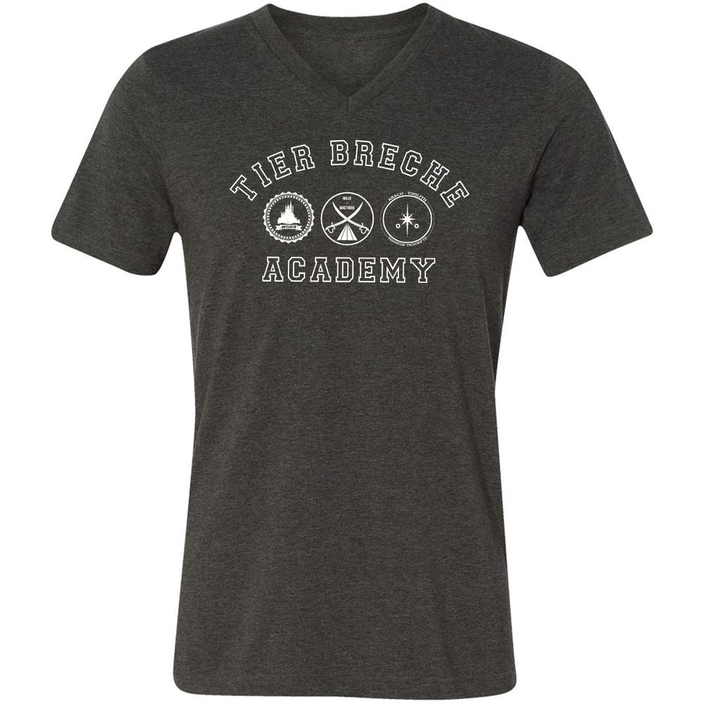 Unisex V-Neck T-Shirt - 5HDFC5CF - Dark Grey Heather - 8