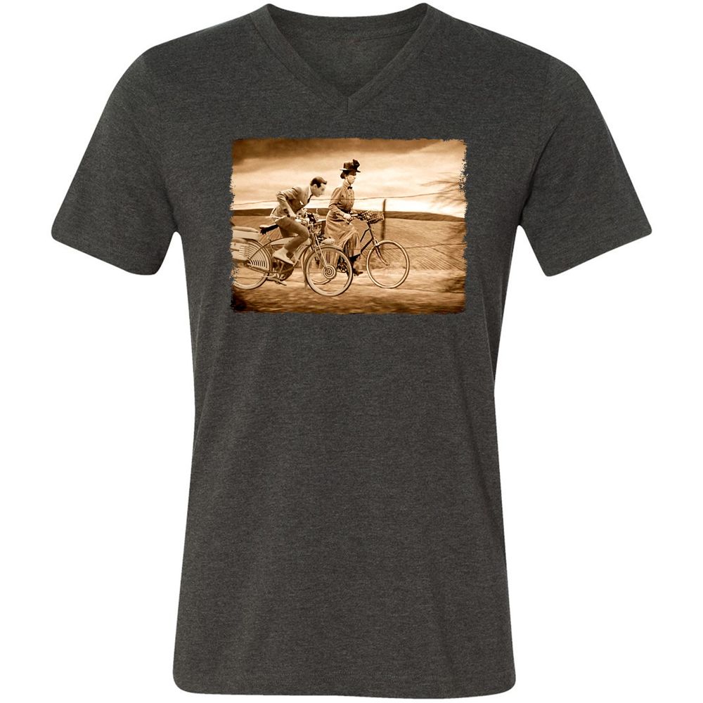 Unisex V-Neck T-Shirt - CMG53KM6 - Dark Grey Heather - 8