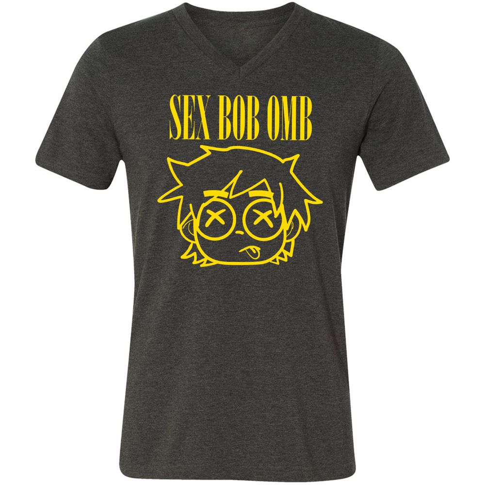 Unisex V-Neck T-Shirt - RTYA94CW - Dark Grey Heather - 8