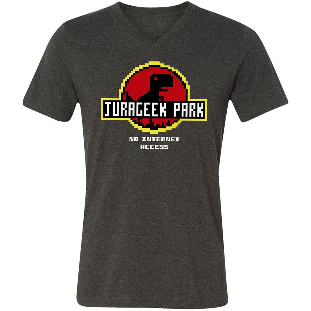 Unisex V-Neck T-Shirt - 4W82YVUN - Dark Grey Heather - 8