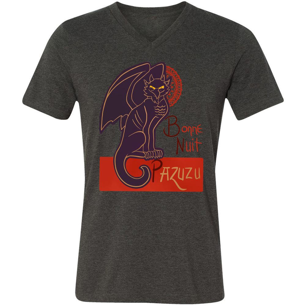 Unisex V-Neck T-Shirt - NJ9ZNWKN - Dark Grey Heather - 8