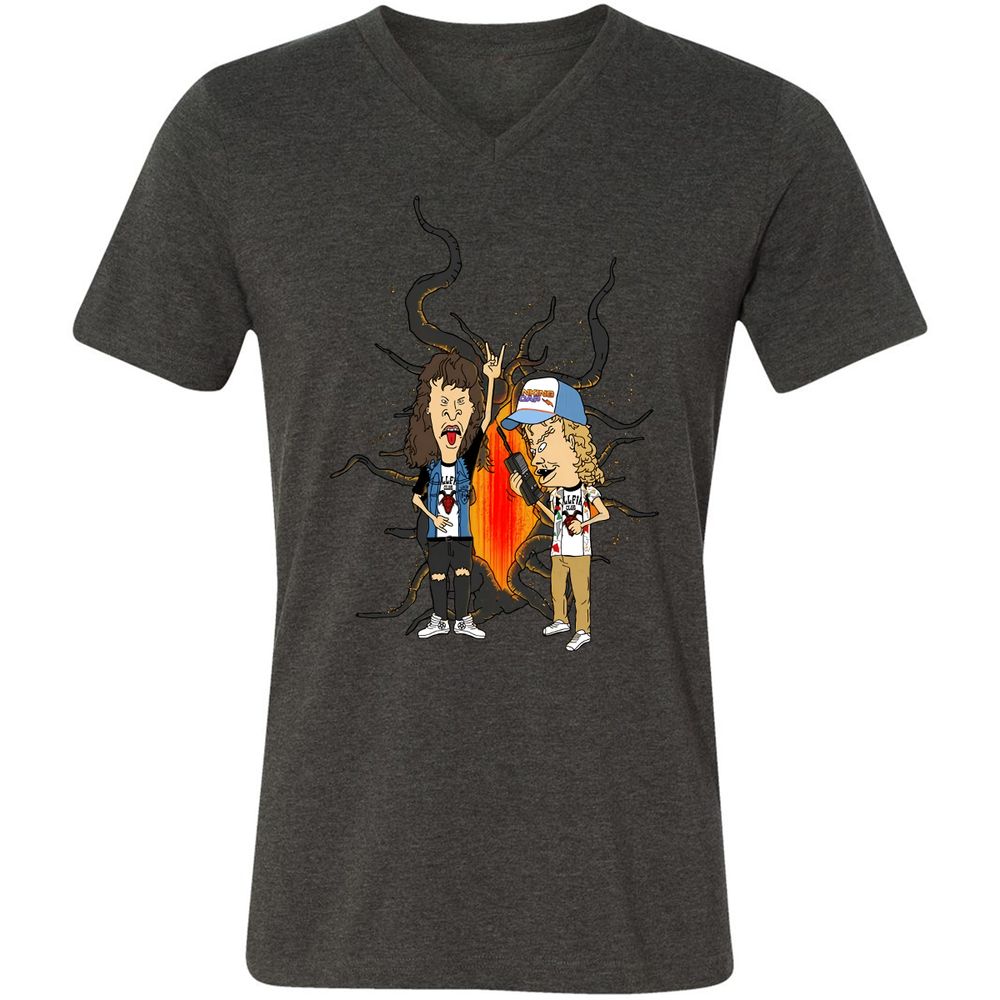 Unisex V-Neck T-Shirt - 32M4K5WB - Dark Grey Heather - 8