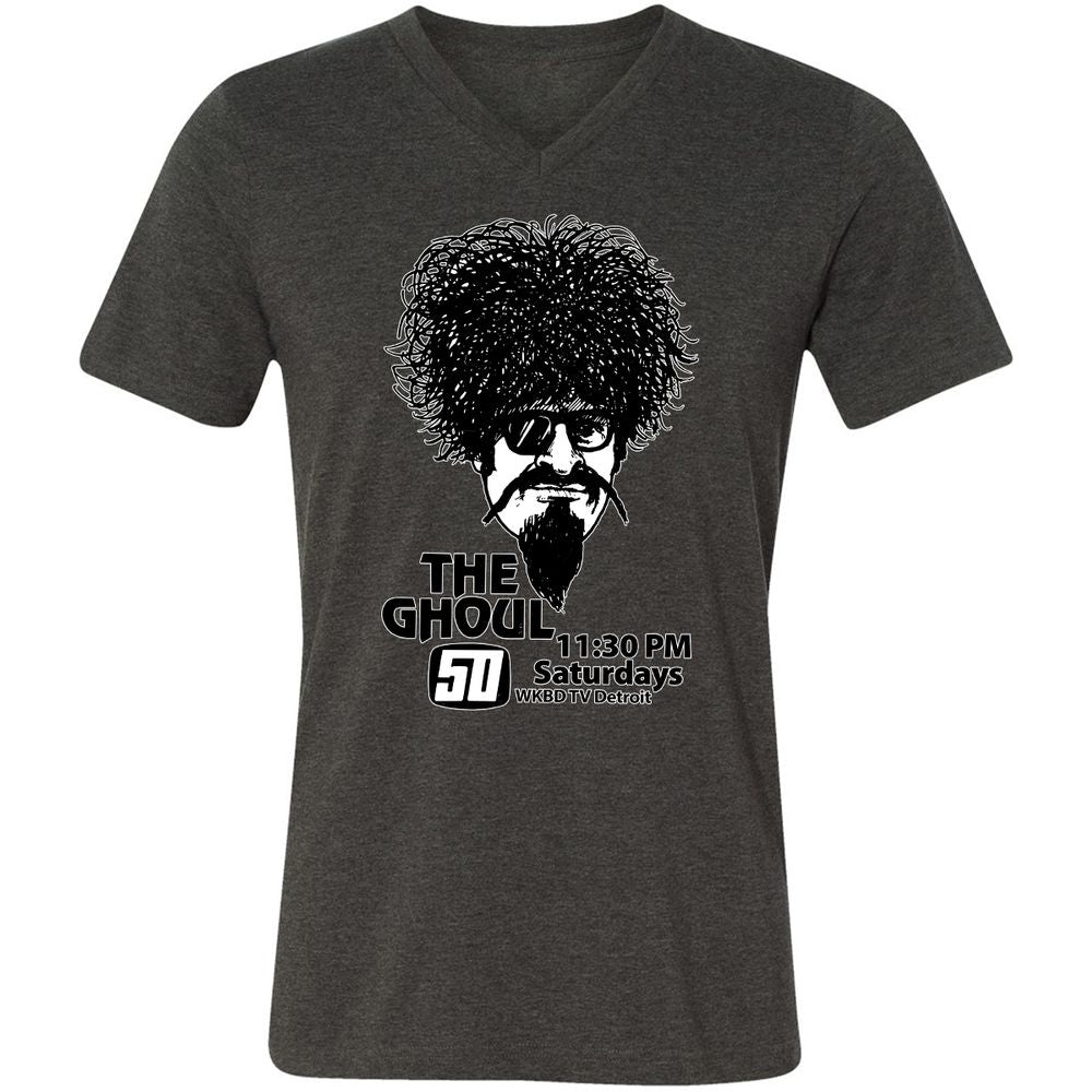 Unisex V-Neck T-Shirt - EFZGH8GP - Dark Grey Heather - 8