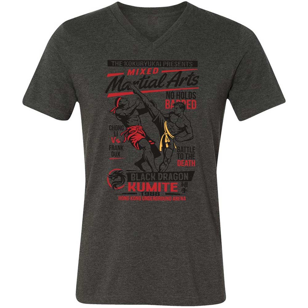 Unisex V-Neck T-Shirt - NRA1TA23 - Dark Grey Heather - 8