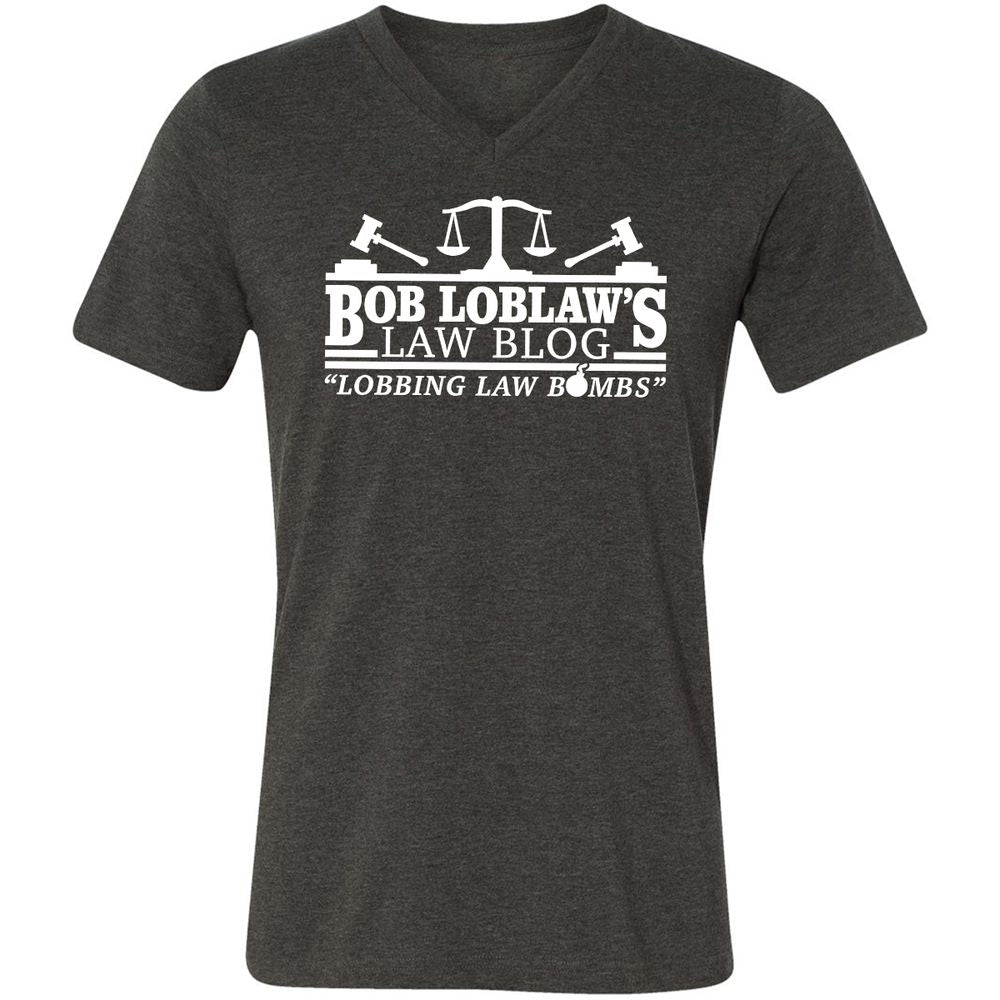 Unisex V-Neck T-Shirt - 9TFJB3ER - Dark Grey Heather - 8