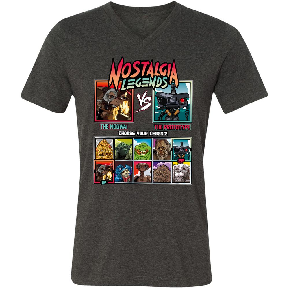 Unisex V-Neck T-Shirt - 1QXRDST5 - Dark Grey Heather - 8