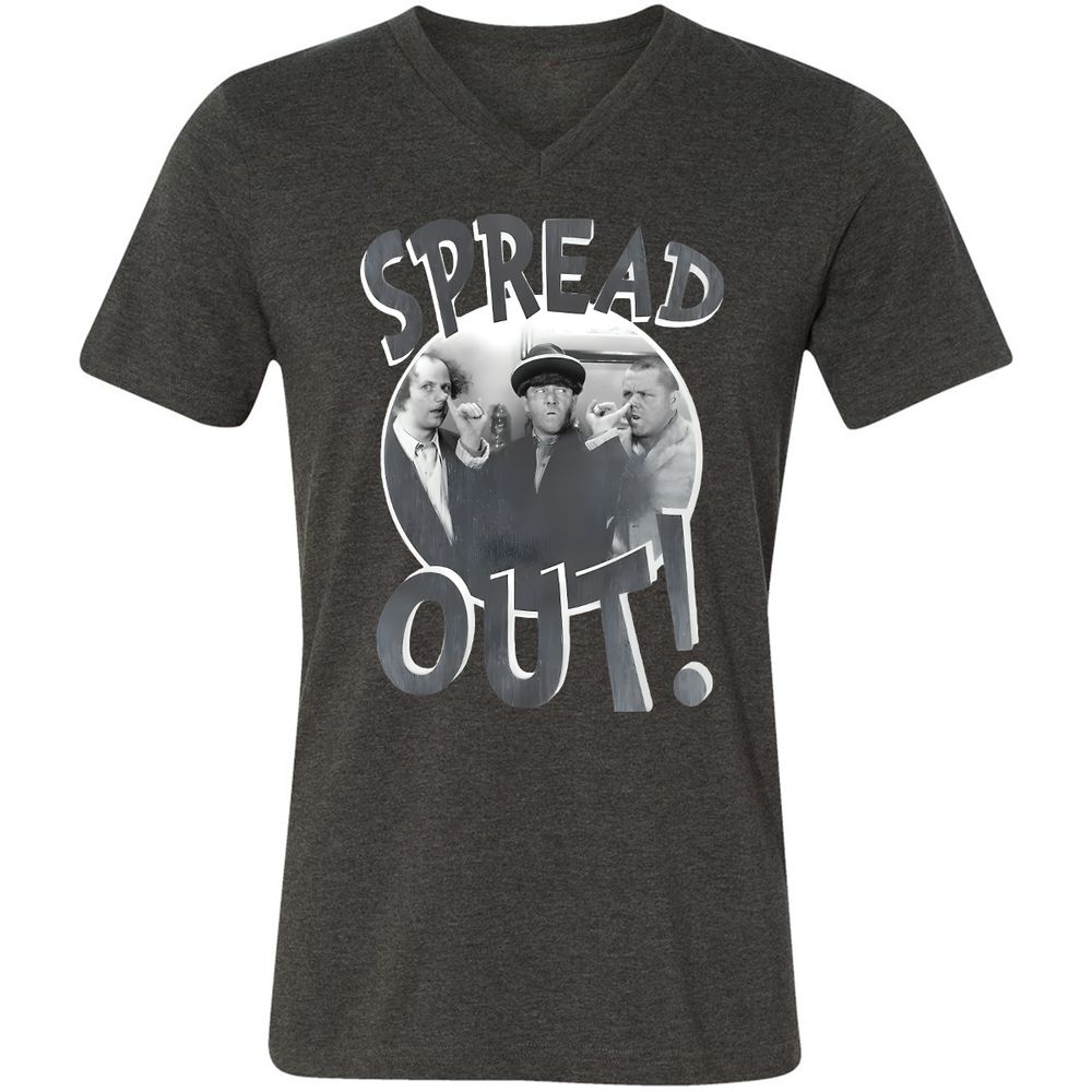 Unisex V-Neck T-Shirt - AN5QSR1Z - Dark Grey Heather - 8