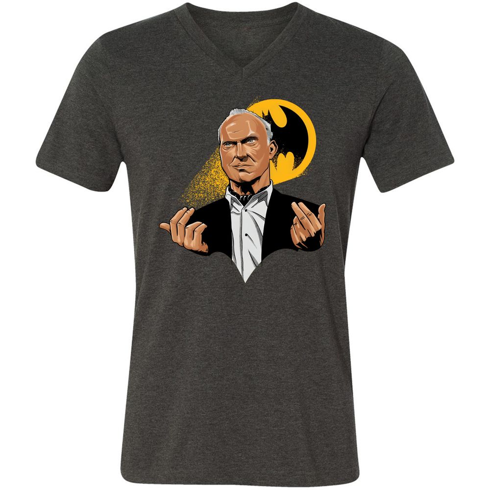 Unisex V-Neck T-Shirt - Q2ZS4ETE - Dark Grey Heather - 8