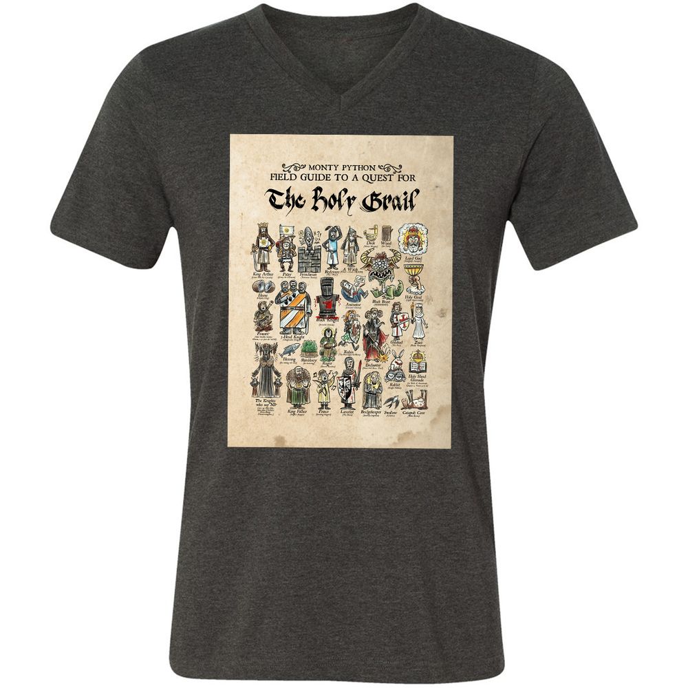 Unisex V-Neck T-Shirt - FRSCP2D9 - Dark Grey Heather - 8