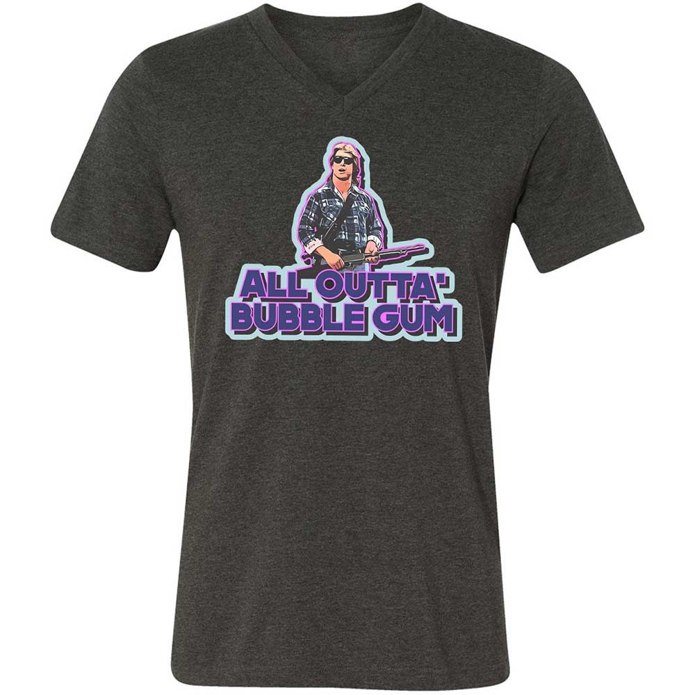 Unisex V-Neck T-Shirt - 2SQ2ZALE - Dark Grey Heather - 8