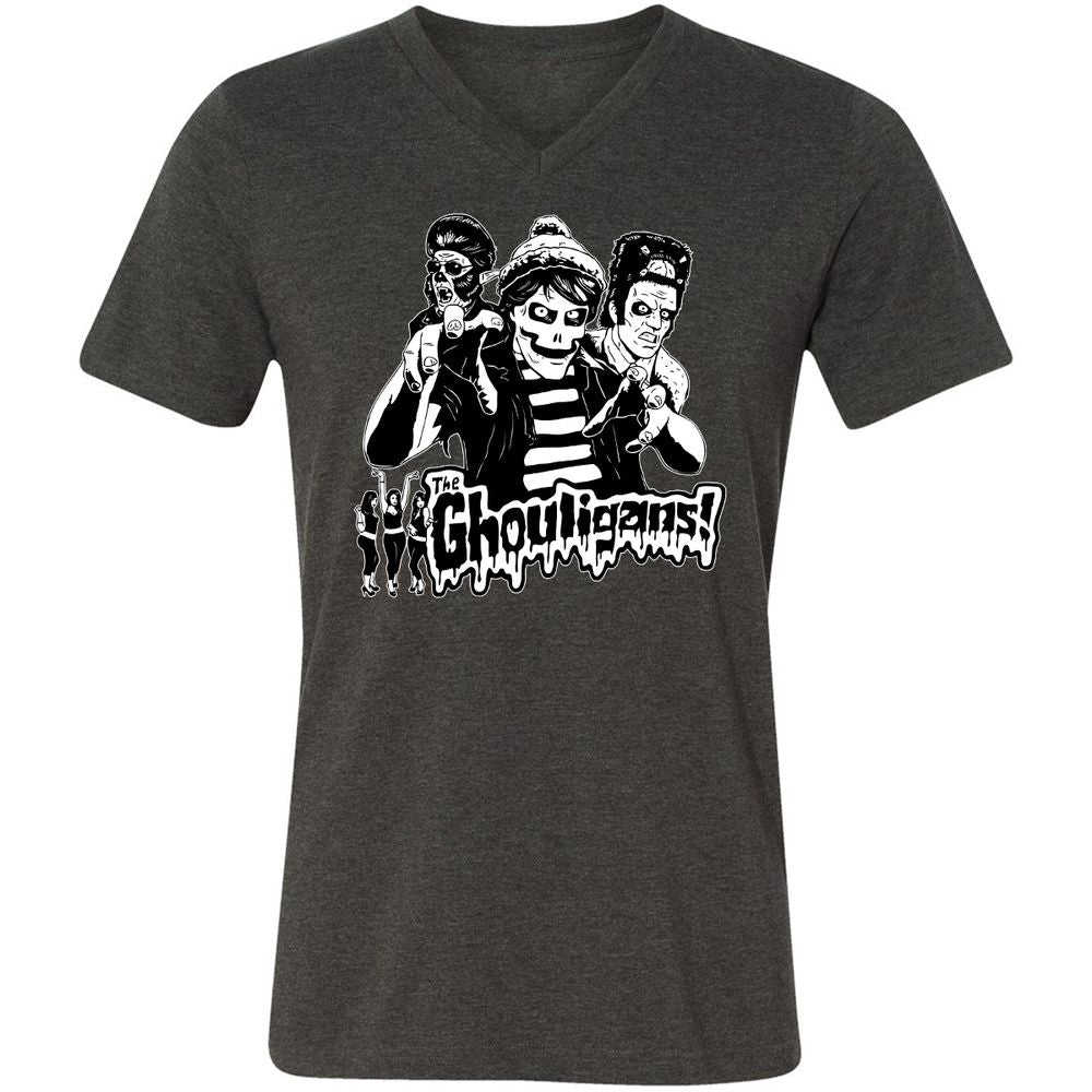 Unisex V-Neck T-Shirt - 8Z9AL7SD - Dark Grey Heather - 8