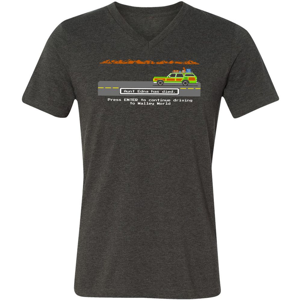 Unisex V-Neck T-Shirt - M2CMVCGH - Dark Grey Heather - 8