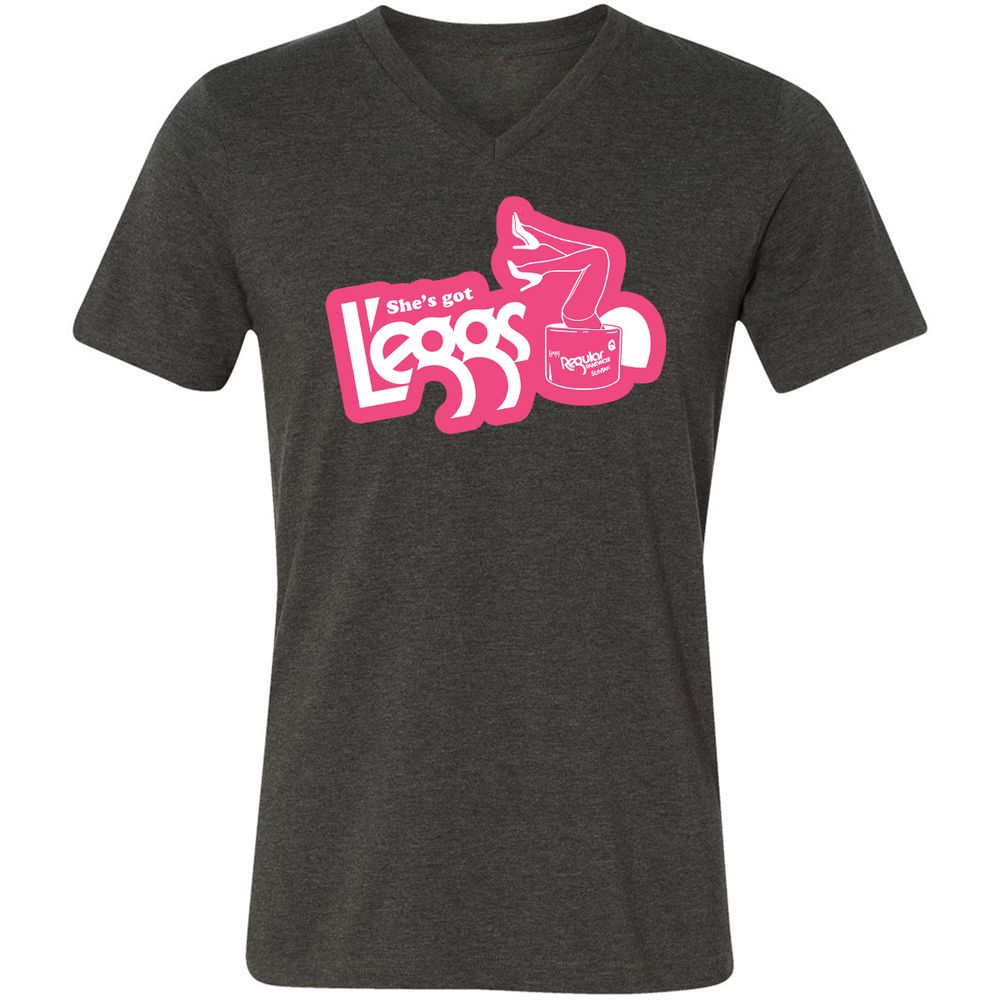Unisex V-Neck T-Shirt - 6LR8ZKR5 - Dark Grey Heather - 8