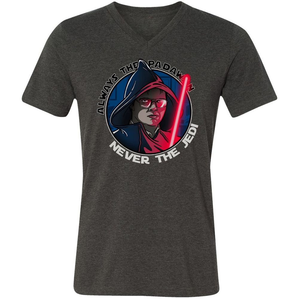 Unisex V-Neck T-Shirt - C5FKZ32J - Dark Grey Heather - 8