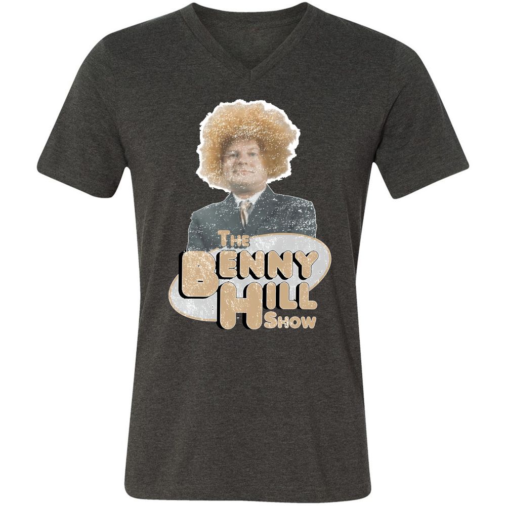 Unisex V-Neck T-Shirt - F6CENG3F - Dark Grey Heather - 8