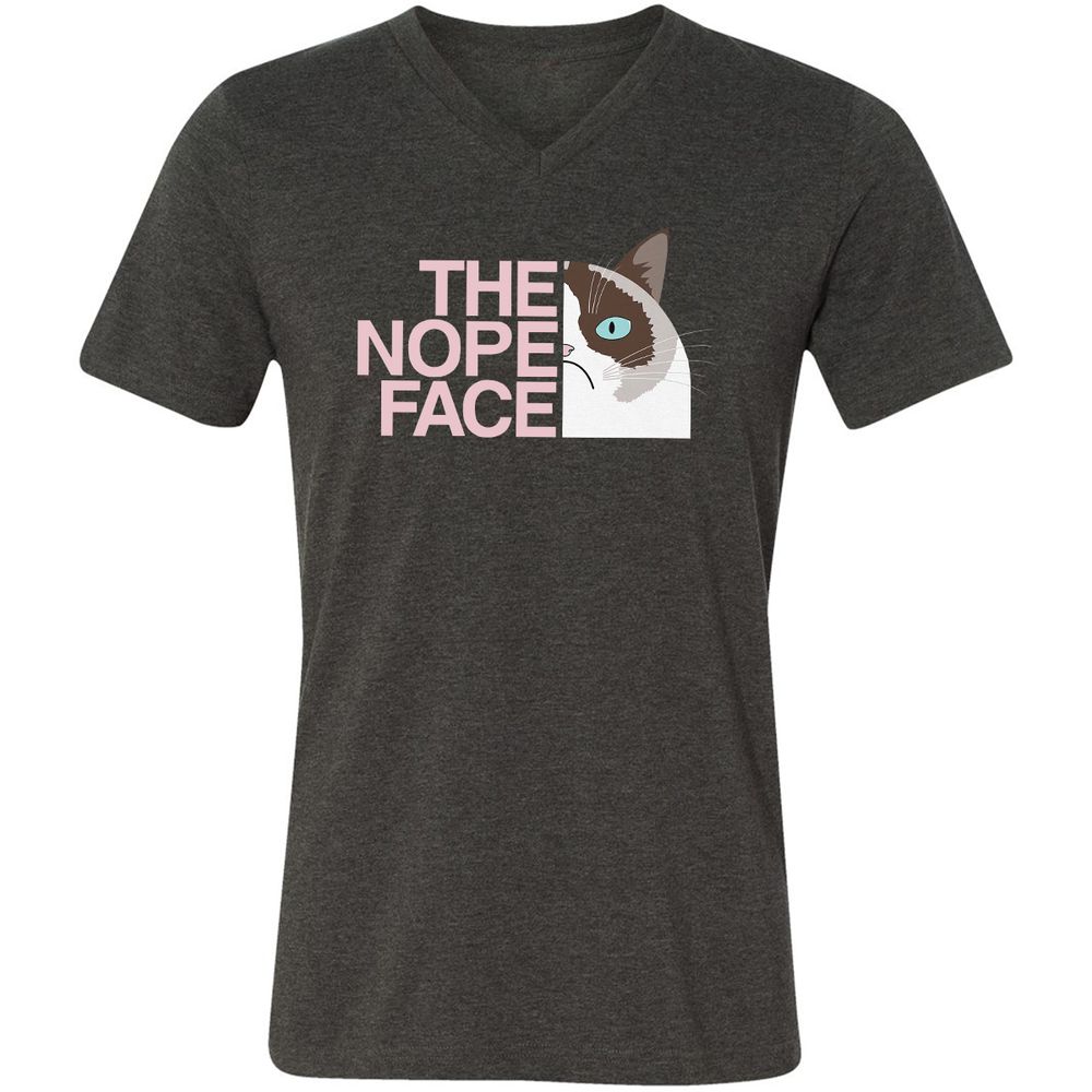Unisex V-Neck T-Shirt - 6GLSHY9C - Dark Grey Heather - 8
