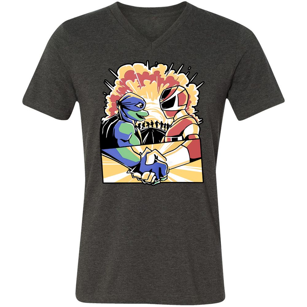 Unisex V-Neck T-Shirt - EW9X64FU - Dark Grey Heather - 8