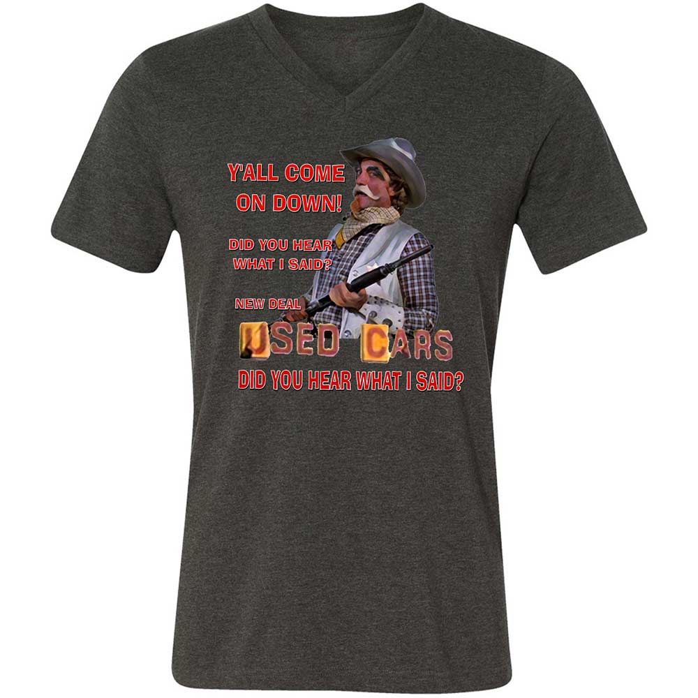 Unisex V-Neck T-Shirt - SNPJWA1Q - Dark Grey Heather - 8
