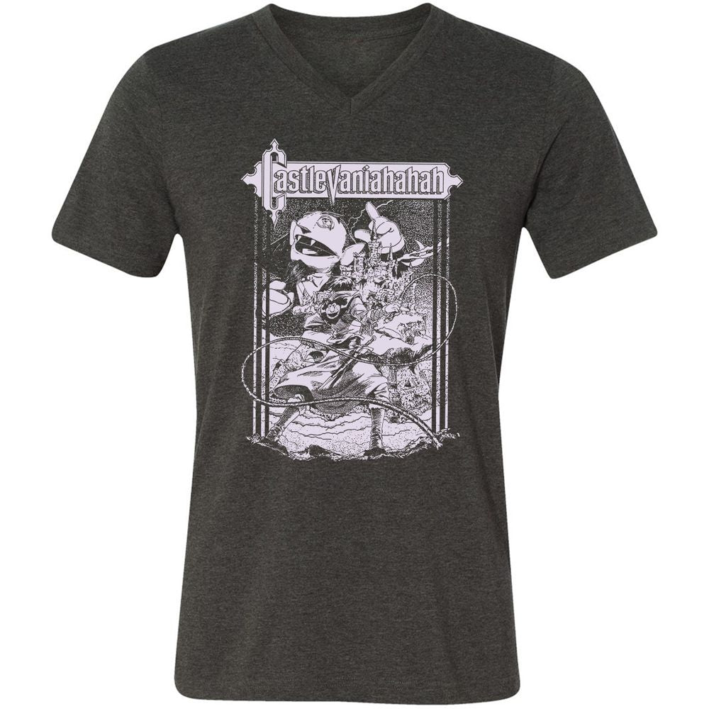 Unisex V-Neck T-Shirt - UL187RWZ - Dark Grey Heather - 8