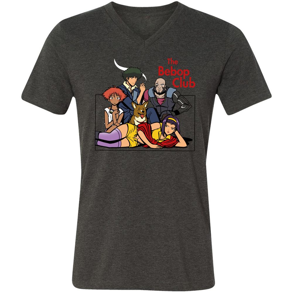 Unisex V-Neck T-Shirt - 4U4R919Z - Dark Grey Heather - 8