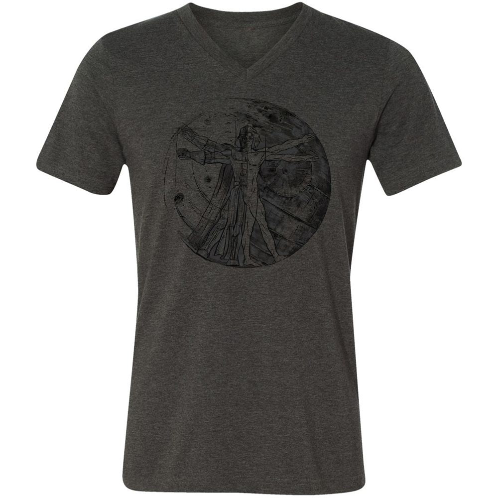 Unisex V-Neck T-Shirt - MCMLZVC2 - Dark Grey Heather - 8