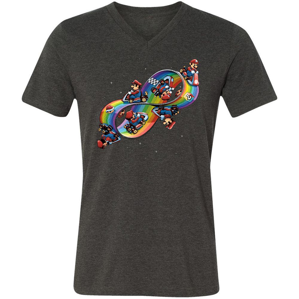 Unisex V-Neck T-Shirt - BV8BXCJY - Dark Grey Heather - 8