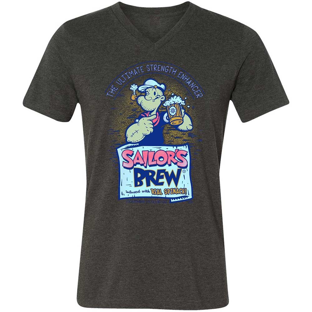 Unisex V-Neck T-Shirt - 6WMN7SPM - Dark Grey Heather - 8