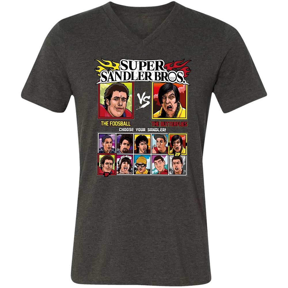 Unisex V-Neck T-Shirt - QDW3T4DG - Dark Grey Heather - 8
