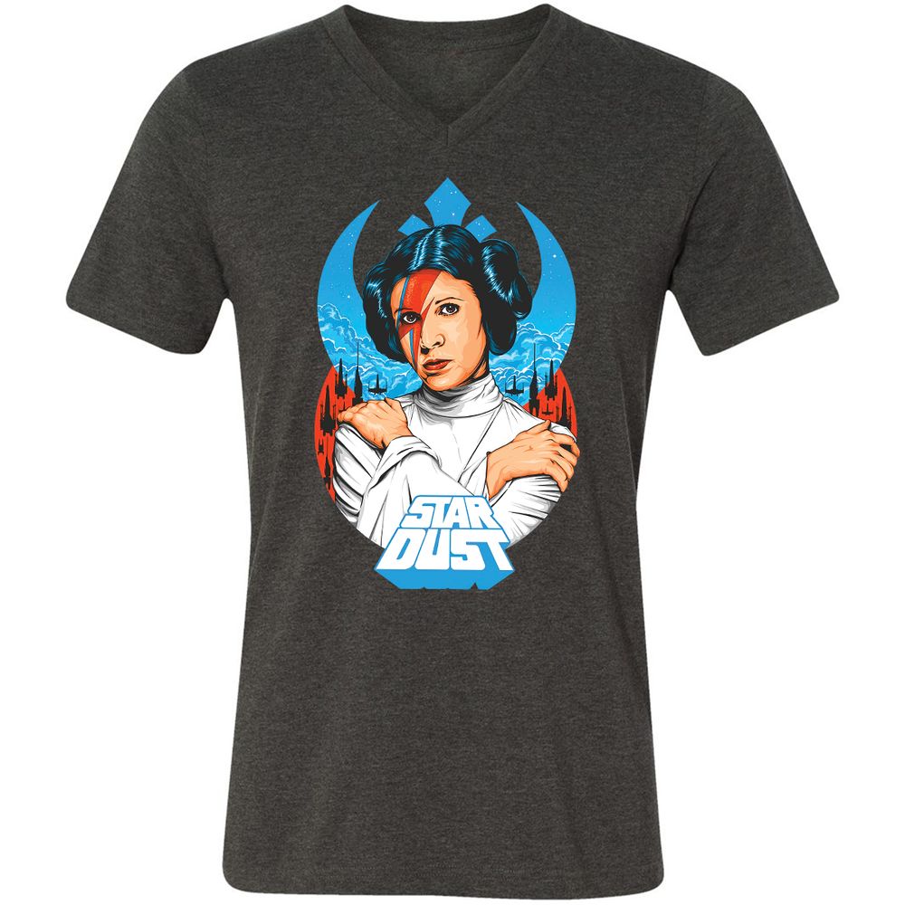 Unisex V-Neck T-Shirt - CGZDAXUY - Dark Grey Heather - 8