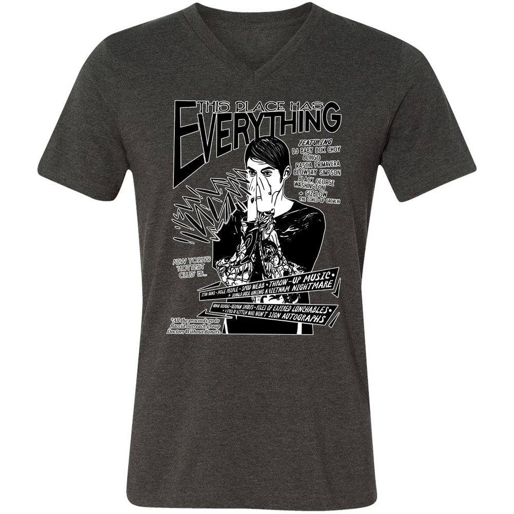 Unisex V-Neck T-Shirt - Z6T49YAR - Dark Grey Heather - 8