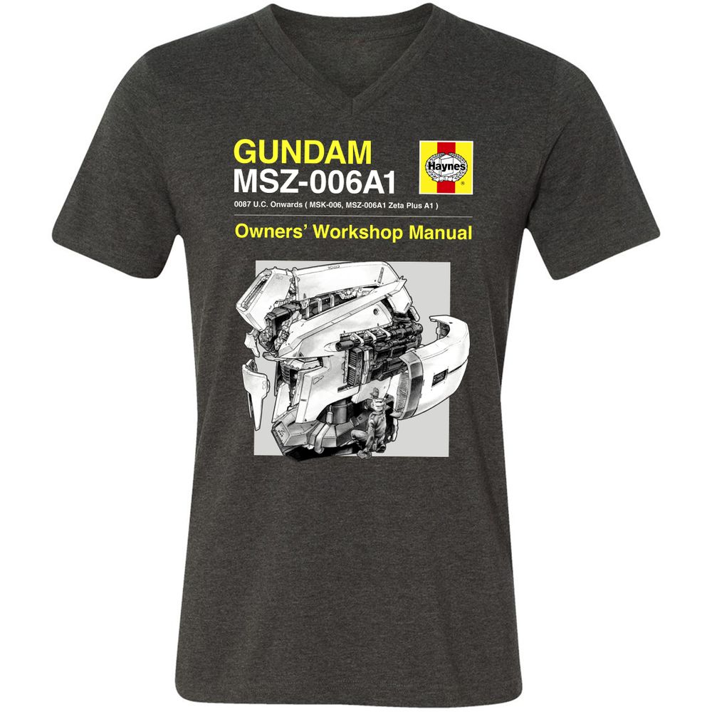 Unisex V-Neck T-Shirt - CWY6RA6X - Dark Grey Heather - 8