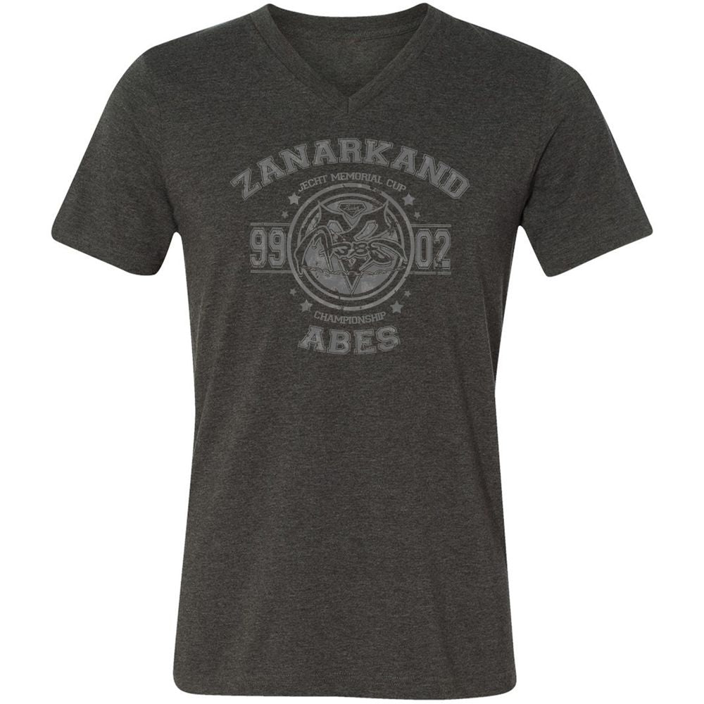 Unisex V-Neck T-Shirt - KBQXRZTL - Dark Grey Heather - 8