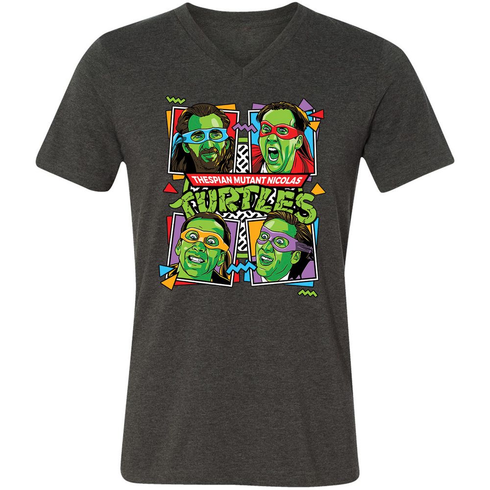 Unisex V-Neck T-Shirt - 5YAXW8UE - Dark Grey Heather - 8