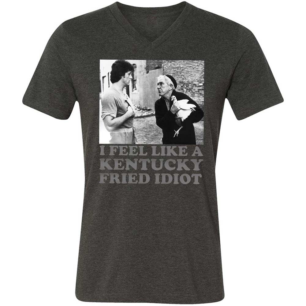 Unisex V-Neck T-Shirt - EJASL6Y7 - Dark Grey Heather - 8