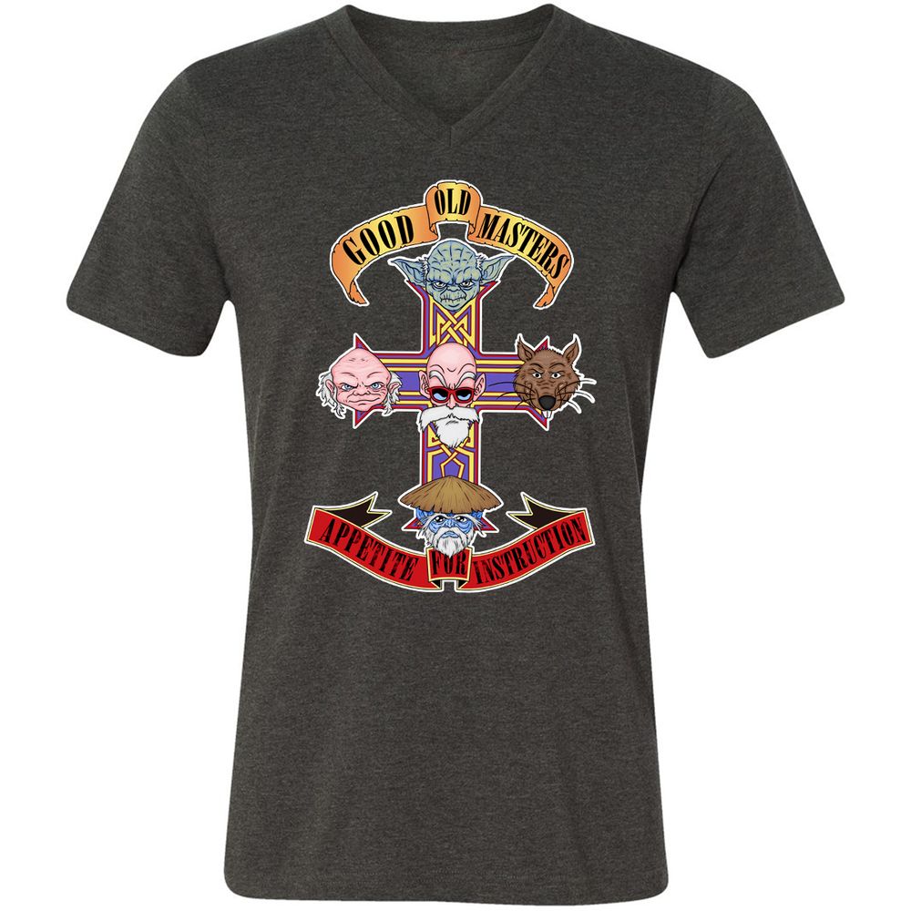 Unisex V-Neck T-Shirt - 25HNKFJU - Dark Grey Heather - 8