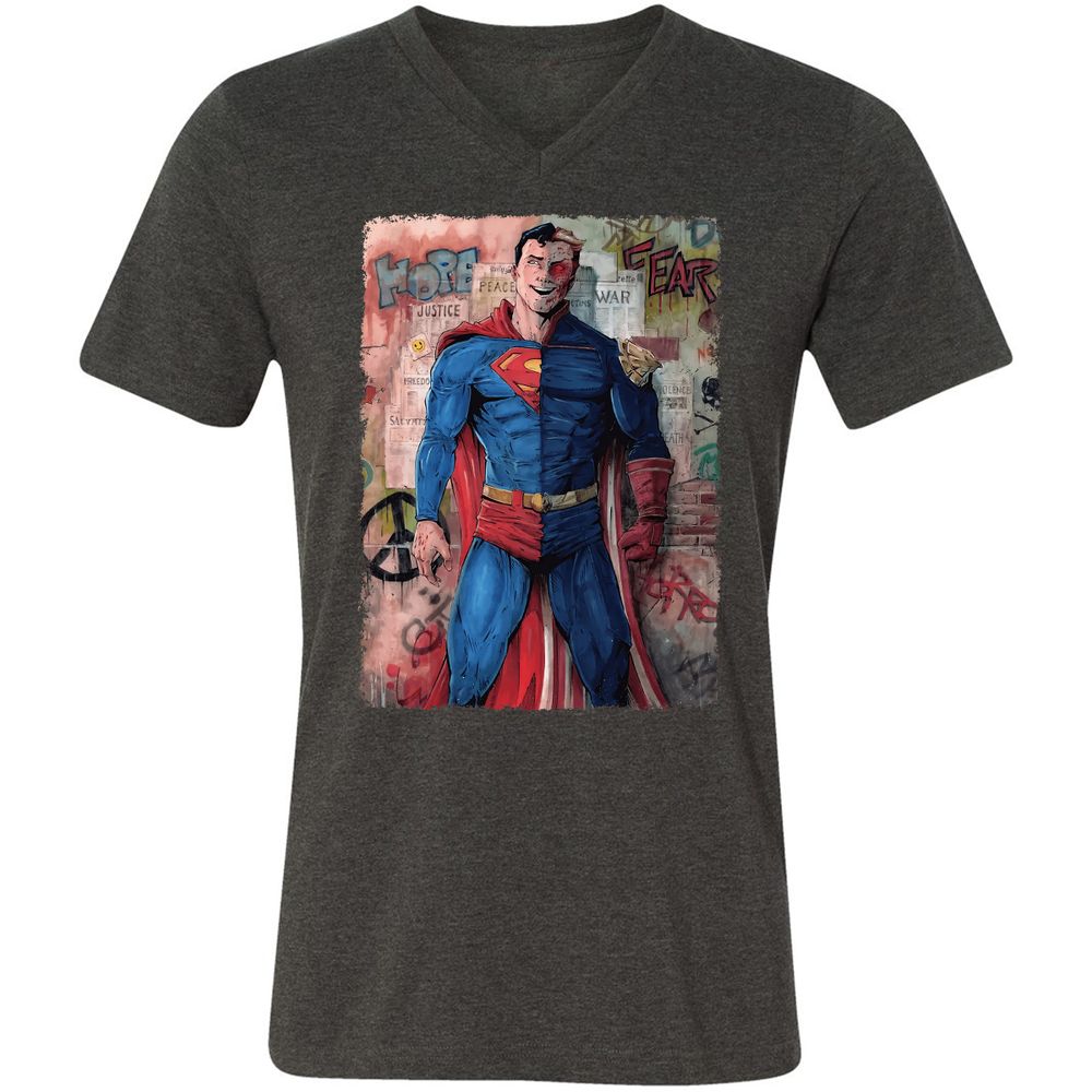 Unisex V-Neck T-Shirt - PNHNVH5B - Dark Grey Heather - 8
