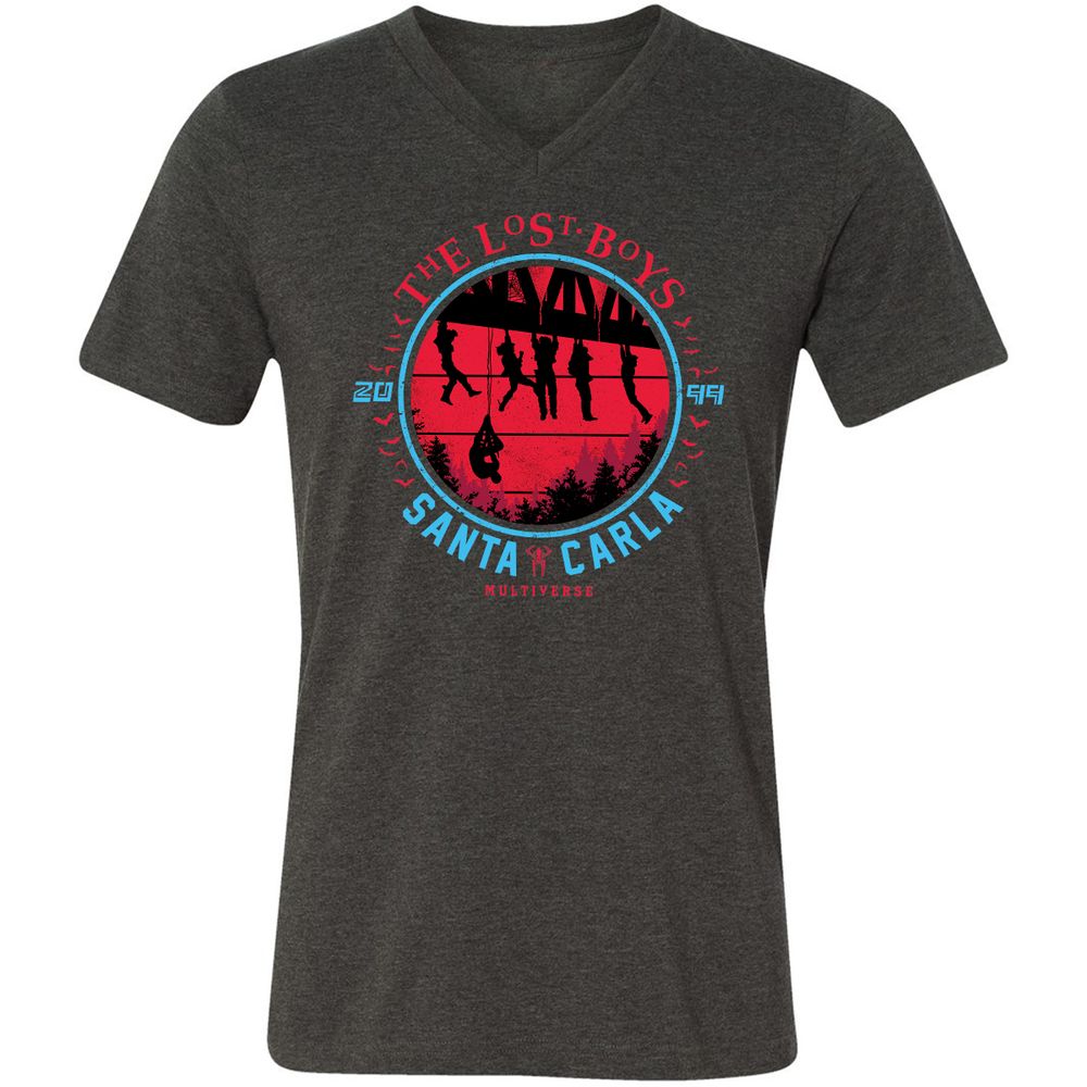 Unisex V-Neck T-Shirt - X2KL9M1C - Dark Grey Heather - 8