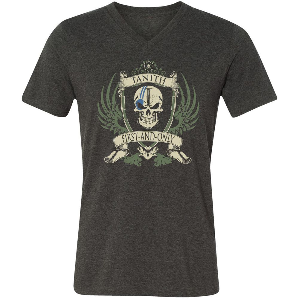 Unisex V-Neck T-Shirt - TB9X2YL2 - Dark Grey Heather - 8